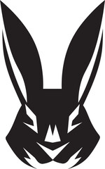 Chic Contours Sleek Rabbit ArtworkGraphite Grace Monochrome Hare Vector