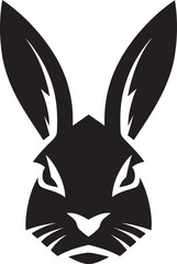 Subtle Sophistication Rabbit Vector DesignIntricate Ink Black Rabbit Vector Art