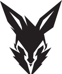 Graphite Hare Black Vector DesignMinimalist Bunny Black and White Vector Art