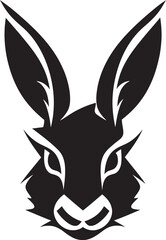 Monochrome Elegance Rabbit Vector DesignArtistic Intricacy Black Rabbit Vector Sketch