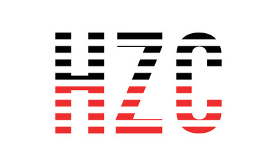 HZC three initial letter iconic line negative space minimal logo design vector template. monogram, abstract, wordmark, business, typography, minimalist, brand, company, flat, modern, unique, simple