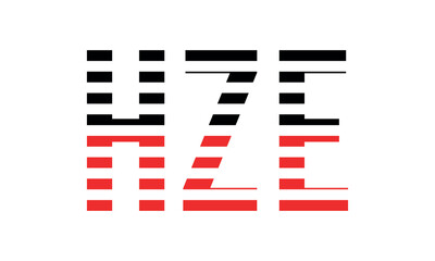 HZE three initial letter iconic line negative space minimal logo design vector template. monogram, abstract, wordmark, business, typography, minimalist, brand, company, flat, modern, unique, simple