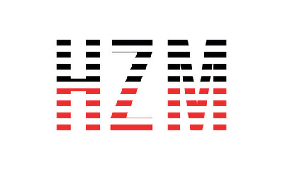 HZM three initial letter iconic line negative space minimal logo design vector template. monogram, abstract, wordmark, business, typography, minimalist, brand, company, flat, modern, unique, simple