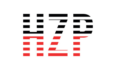 HZP three initial letter iconic line negative space minimal logo design vector template. monogram, abstract, wordmark, business, typography, minimalist, brand, company, flat, modern, unique, simple