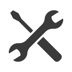 Tools for repair glyph icon isolated on white background.Vector illustration