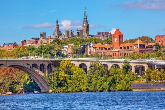 Key Bridge Georgetown University Washington DC Potomac River