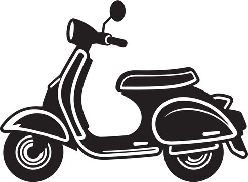 Vector Graphic Urban Style ScooterVectorized City Commute Scooter Image
