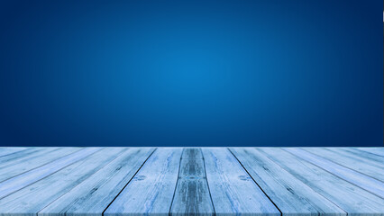 Bluest wooden floor background. Blue wallpaper.