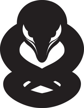 Sinister Python Black Vector GraphicAbyssal Viper Snake Vector Image