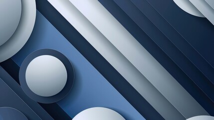 Abstract blue and white color, modern design stripes background with geometric round shape.