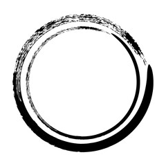 Circle frame border grunge background shape template for decorative doodle element for design illustration