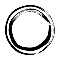 Circle frame border grunge background shape template for decorative doodle element for design illustration