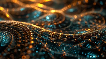Intricate interweaving of digital threads, symphony of illuminated patterns in HD. --ar 169 --v 6.0 - Image #2 @Muhammad Aoun