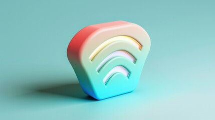 Fototapeta premium A 3D Render Illustration of a WiFi Extender Icon with Modern Design,