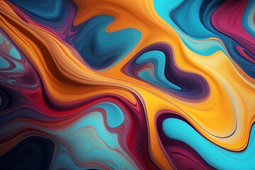 Liquid 3d abstract AI generated Background