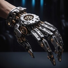 technological advancements depicting prosthetic mechanical hands 