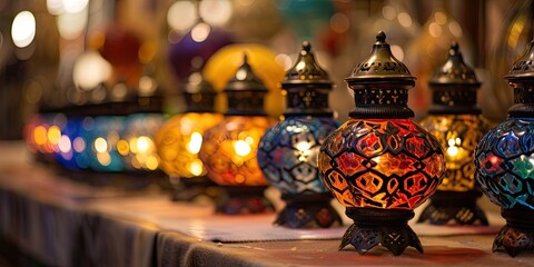 Fototapeta na wymiar Arabian lamp on sale in Dubai, UAE.