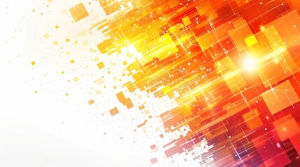 Abstract technology background featuring dynamic fire bursts on a clean white canvas. Vector illustration with no text elements, ensuring the best quality design.