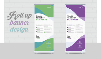 Creative roll up display stand for presentation