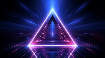 Backgrounds can be great with a cool geometric triangular figure in neon laser light.
