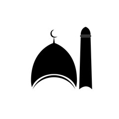 Silhouette of Mosque Dome With Minaret