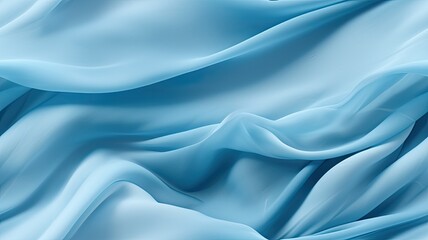 Fototapeta premium wavy light blue crepe chiffon elegantly folded, highlighting the intricate texture and creating a seamless pattern. SEAMLESS PATTERN. SEAMLESS WALLPAPER.