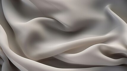 Obraz premium wavy gray crepe chiffon elegantly folded, highlighting the intricate texture and creating a seamless pattern. SEAMLESS PATTERN. SEAMLESS WALLPAPER.
