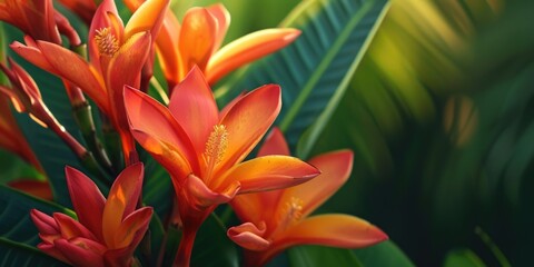 A close-up shot of a bunch of vibrant orange flowers. Perfect for adding a pop of color to any project