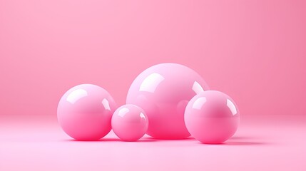 Pink balls on pink background.