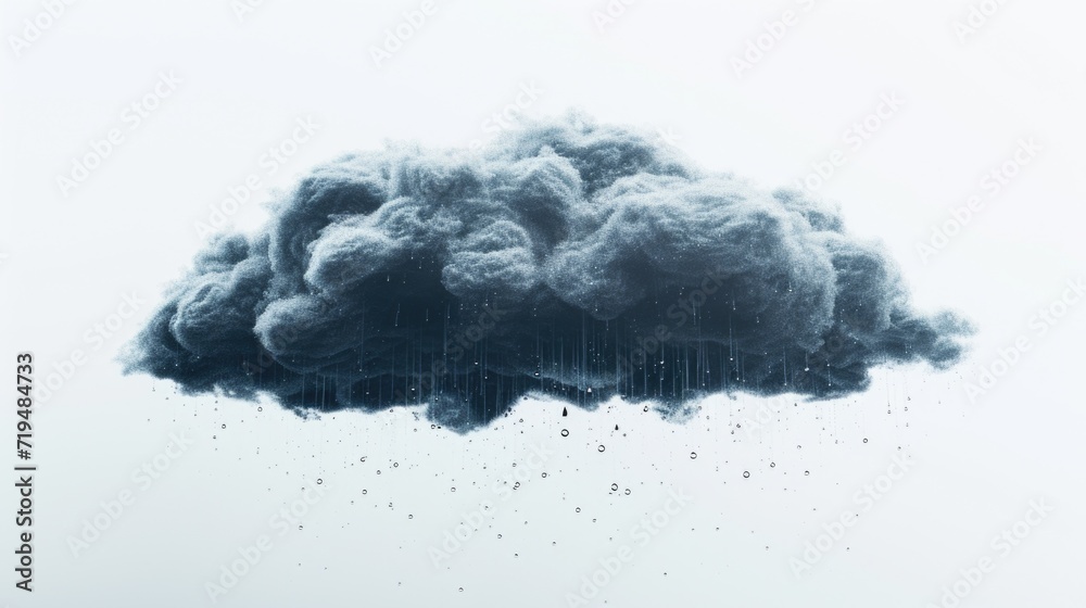 Poster a black cloud floating in the air. suitable for various uses