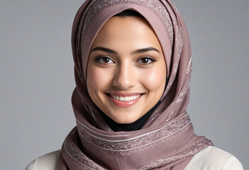Radiant Woman in Traditional Head Covering