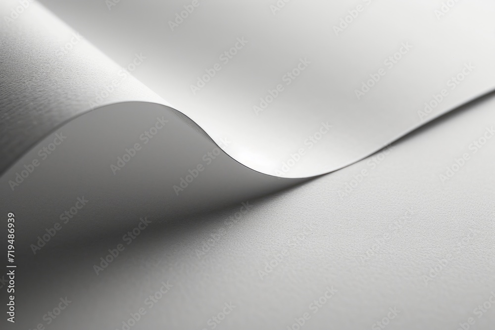 Poster A detailed view of a sheet of paper placed on a table. Suitable for various uses