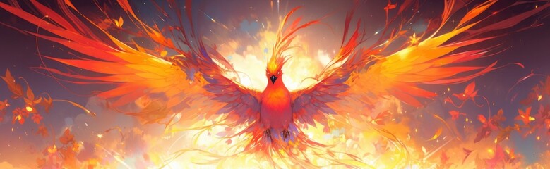 Phoenix bird ready to attack