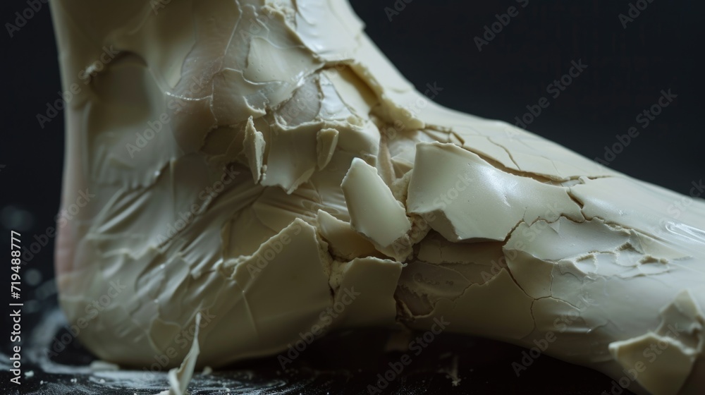 Poster a detailed view of a piece of food on a table. this image can be used to showcase food photography o