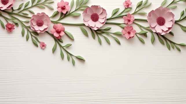 a beautifully crafted bouquet of flowers, strategically leaving ample copy space to serve as an inviting canvas for personalized greetings or well-wishes.