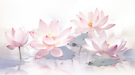 Serene Lotus Layout on White