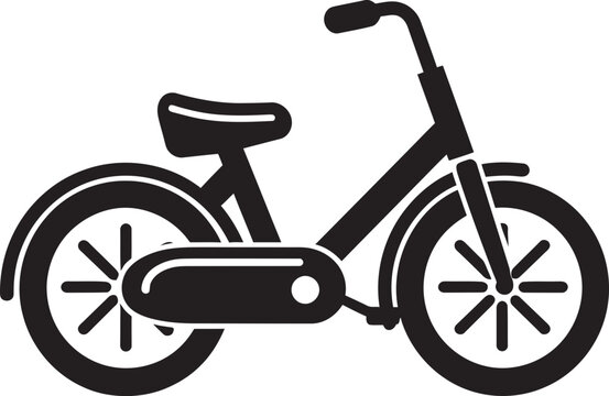 Silhouette of a Three WheelerGraphical Tricycle Illustration