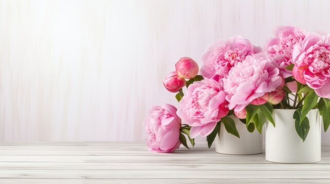 a beautifully crafted bouquet of flowers, strategically leaving ample copy space to serve as an inviting canvas for personalized greetings or well-wishes.