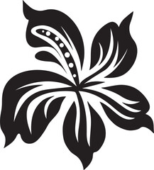 Graphite Hibiscus Sonata Vectorized Tropical EleganceEclipse Petal Patterns Black Floral Vector Sketches