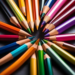 Naklejka premium pencils isolated on white background