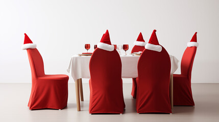 Santa Hat Chair Covers for Festive Dining