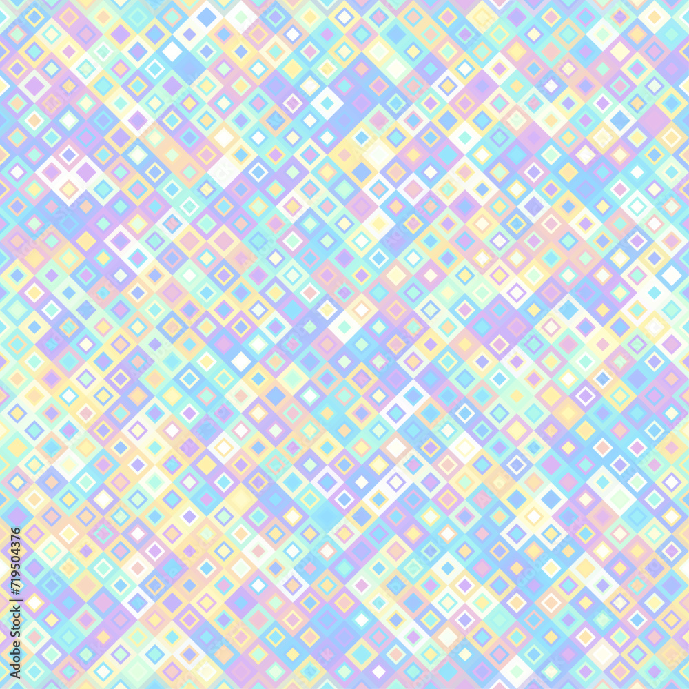 Poster Seamless geometric vector pattern. Dots overlay style. Abstract background pixel art texture