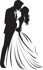 Pure Union Black and White LovebirdsChic Symphony Vector Love Stories Collection