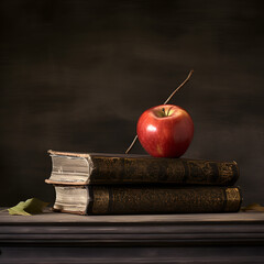 apple and book
