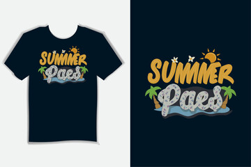 Summer t shirt design vector