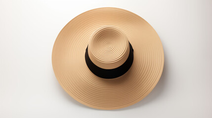 Fototapeta na wymiar Oversized straw hat