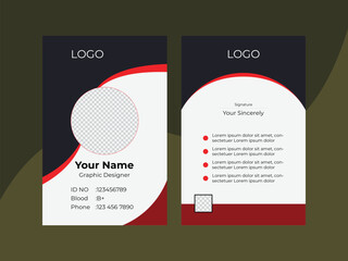 ID card design template, easy editable