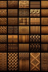 bronze different pattern illustrations