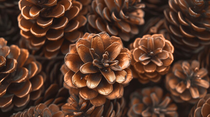 Pinecone with Snow on white background,A collection of small pinecones with snow and frost on them for Christmas tree decoration,Closeup of oine branch with pine cones and snow, and snowflakes