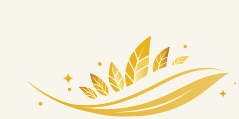 Fototapeta premium Abstract soft white gold minimal luxury background. Flat vector.